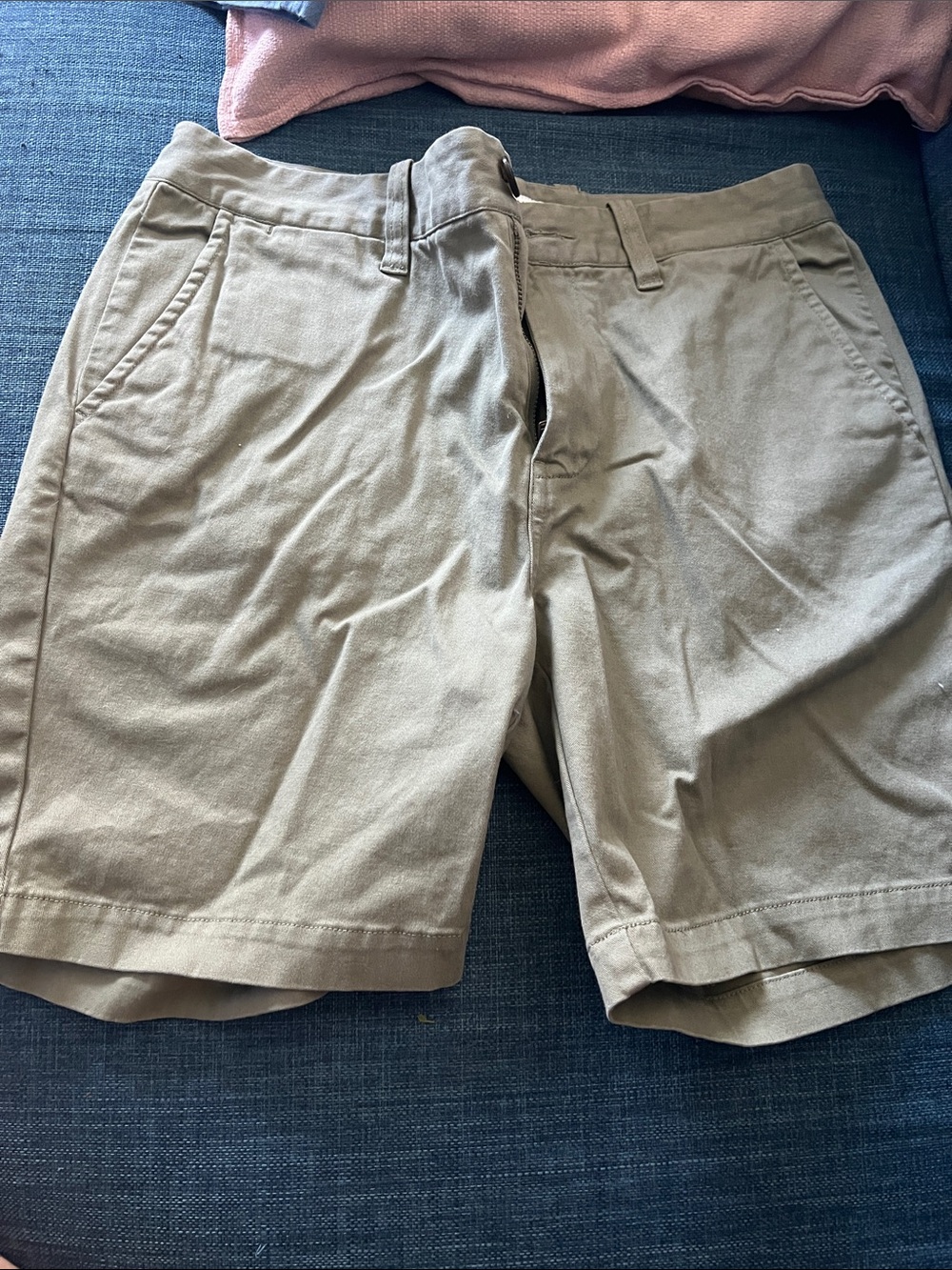 Men's Flat Front Chino Shorts - Khaki